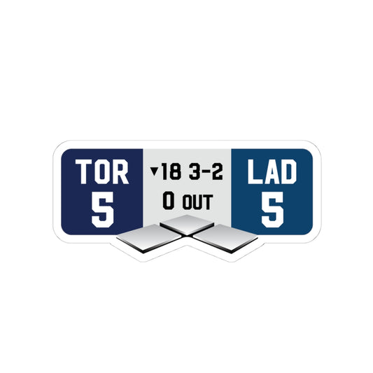 Dodgers Blue Jays World Series Sticker | Bottom of the Eighteenth
