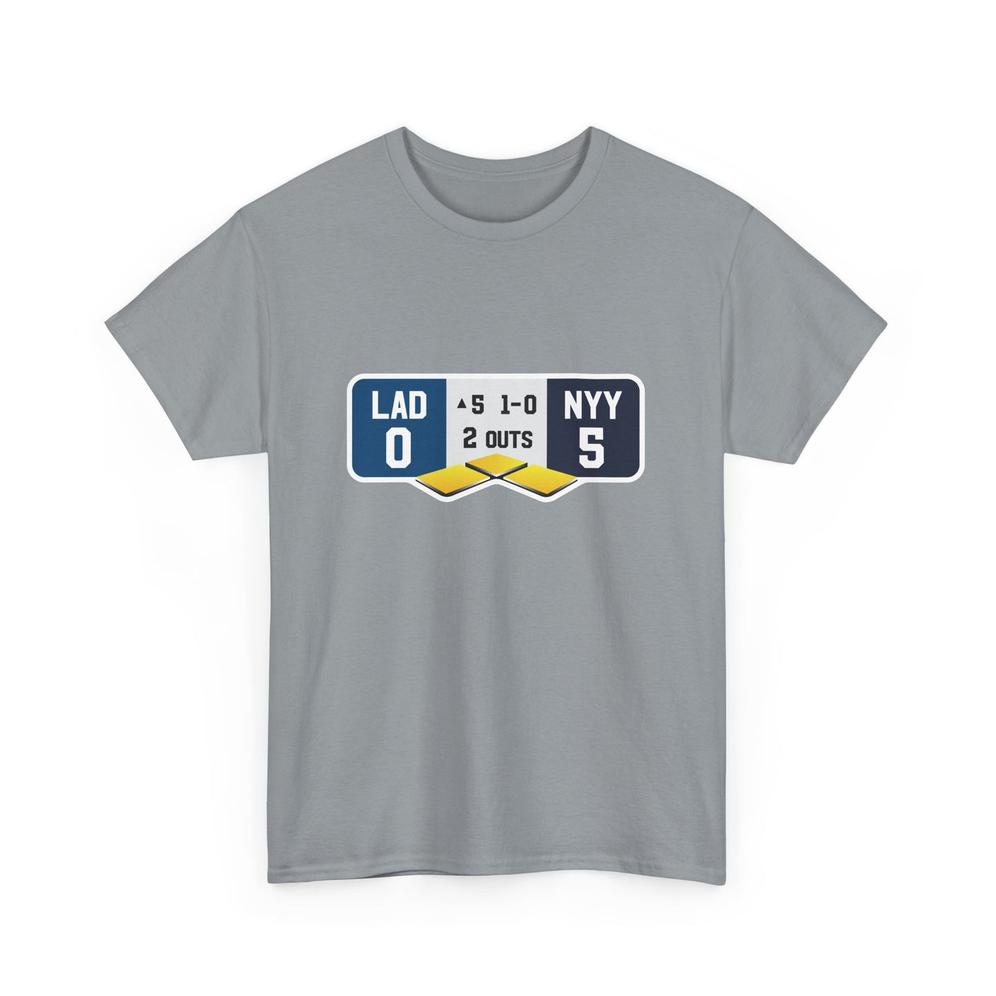 Dodgers Yankees World Series Tshirt - Grey