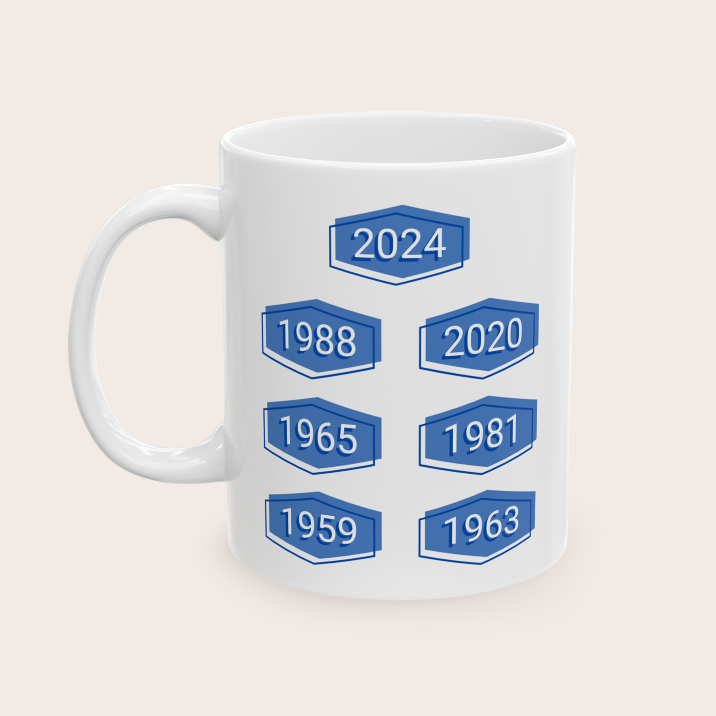 LA Dodgers World Series History Mug