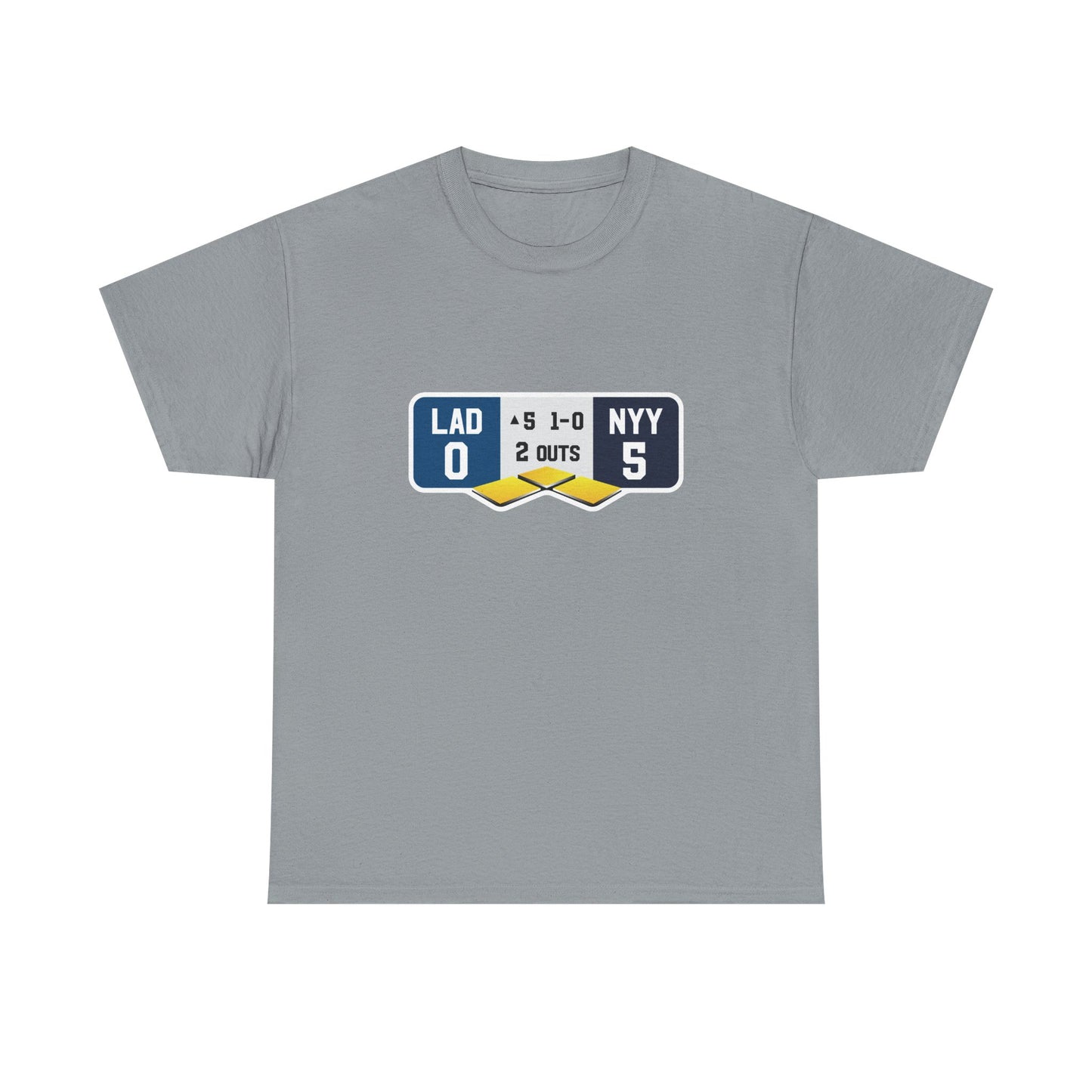 Dodgers Yankees World Series Tshirt - Grey