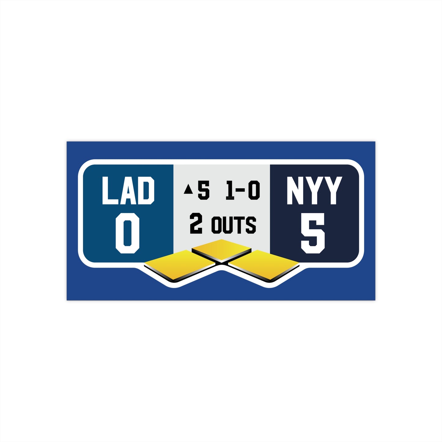 Dodgers Yankees World Series Bumper Sticker