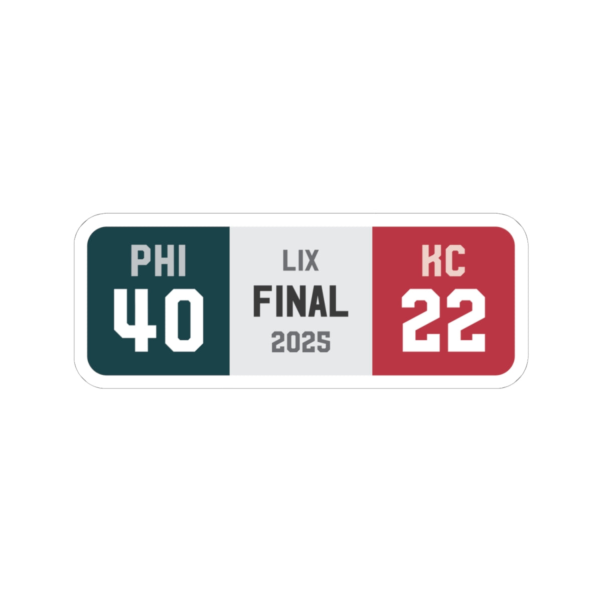 Eagles Win Superbowl LIX Sticker