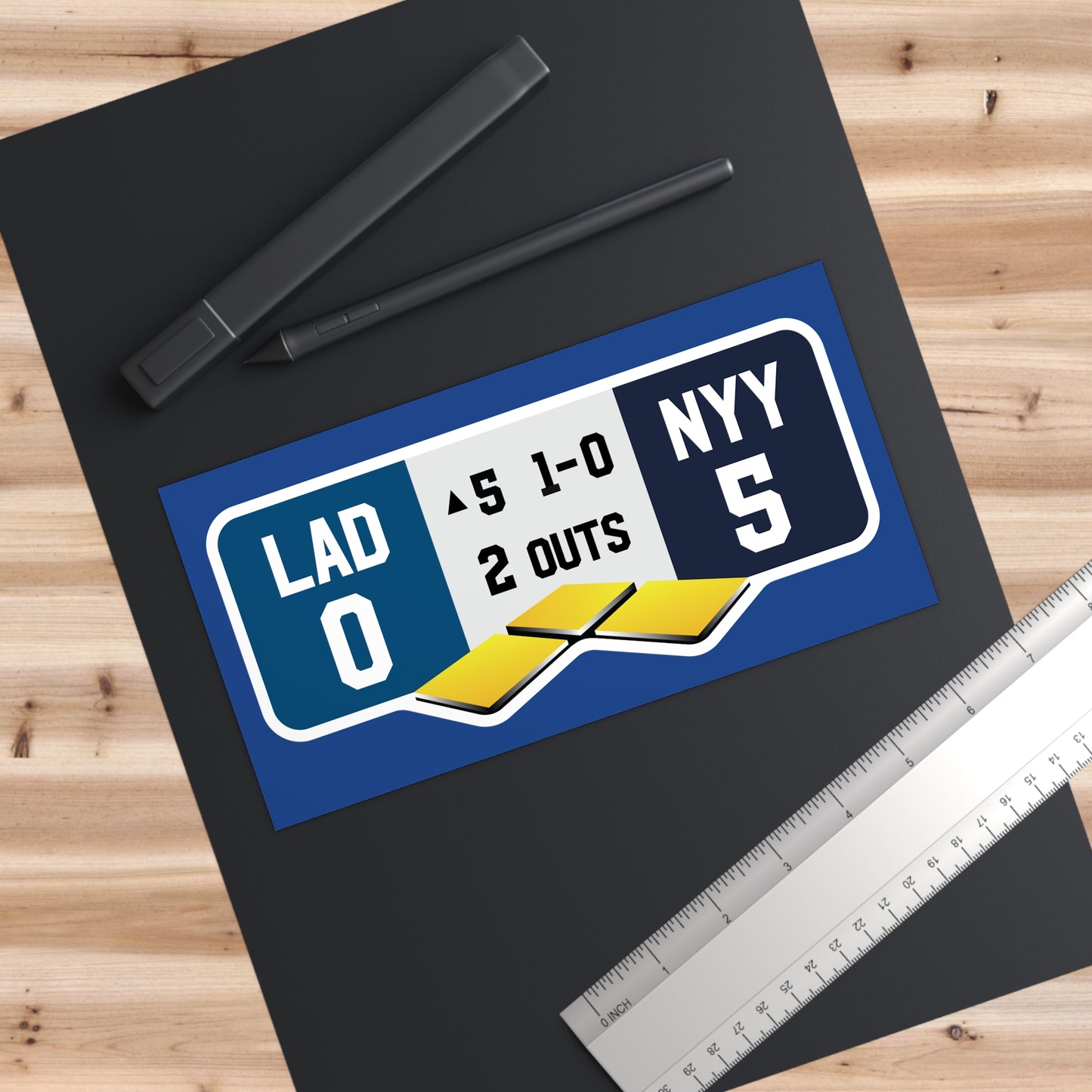 Dodgers Yankees World Series Bumper Sticker