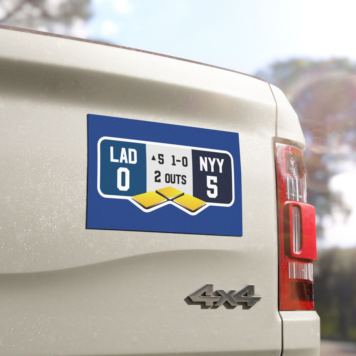 Dodgers Yankees World Series Car Magnet