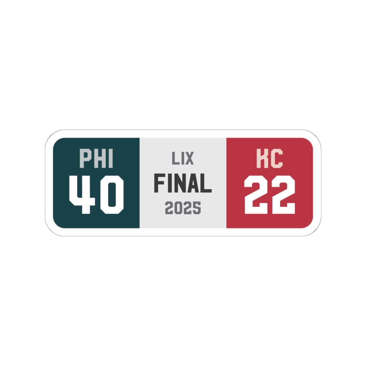 Eagles Win Superbowl LIX Sticker