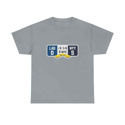Dodgers Yankees World Series Tshirt - Grey