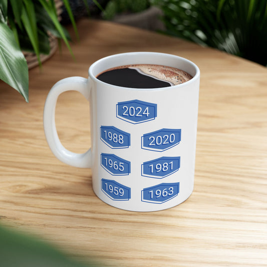 LA Dodgers World Series History Mug